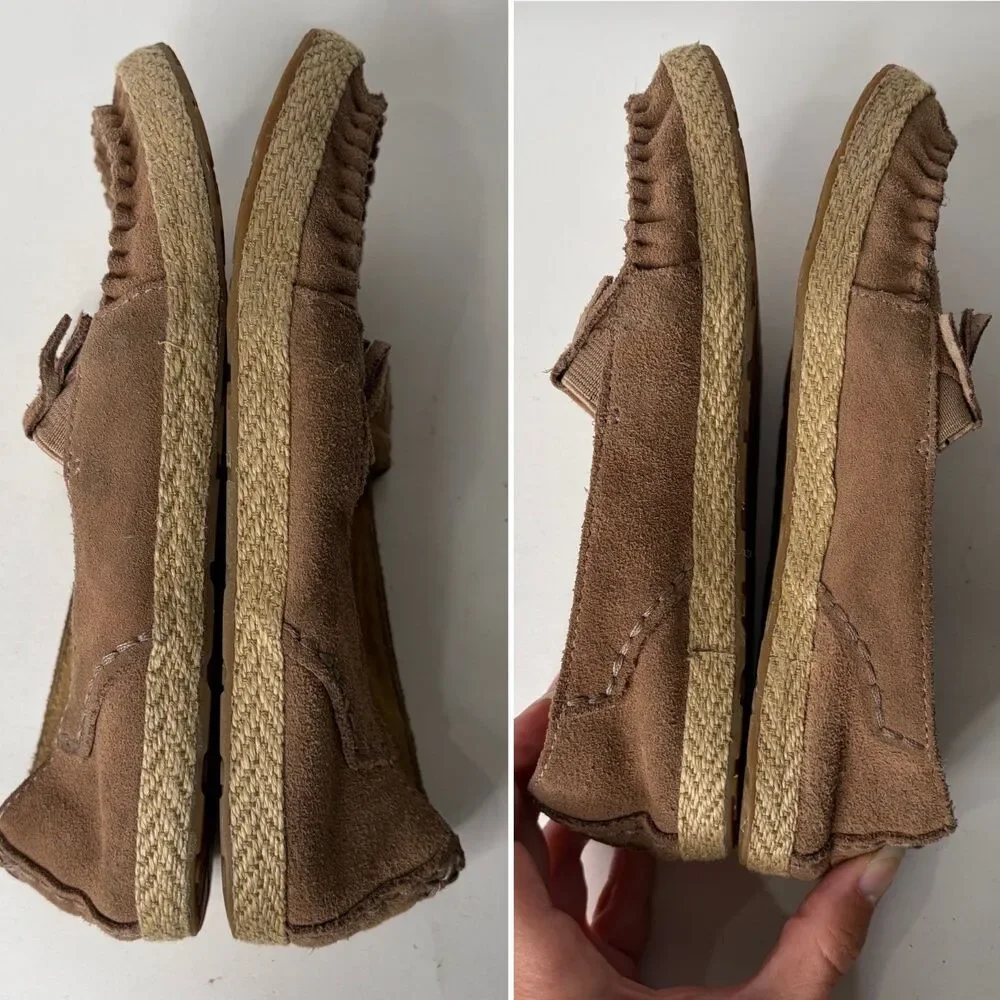 UGG 1003770K Moccasins Shoes Casual Slip On Brown Tan Youth Kids Size 2